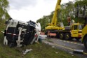 VU Gefahrgut LKW umgestuerzt A 4 Rich Koeln Hoehe AS Gummersbach P258